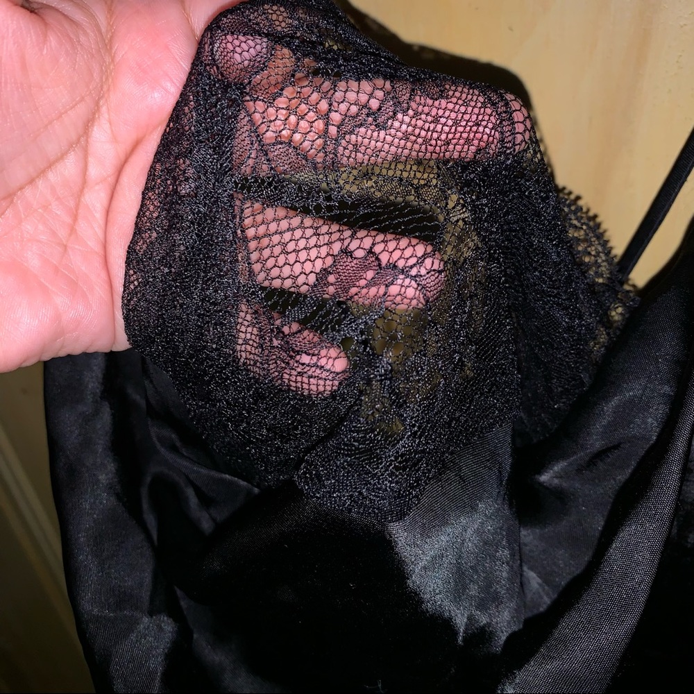 Zara Black Satin Slip Dress - Picture 7 of 7